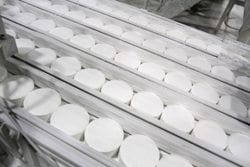 Is Chemical Tableting Right for Your Product? - Image of tablets on an assembly line